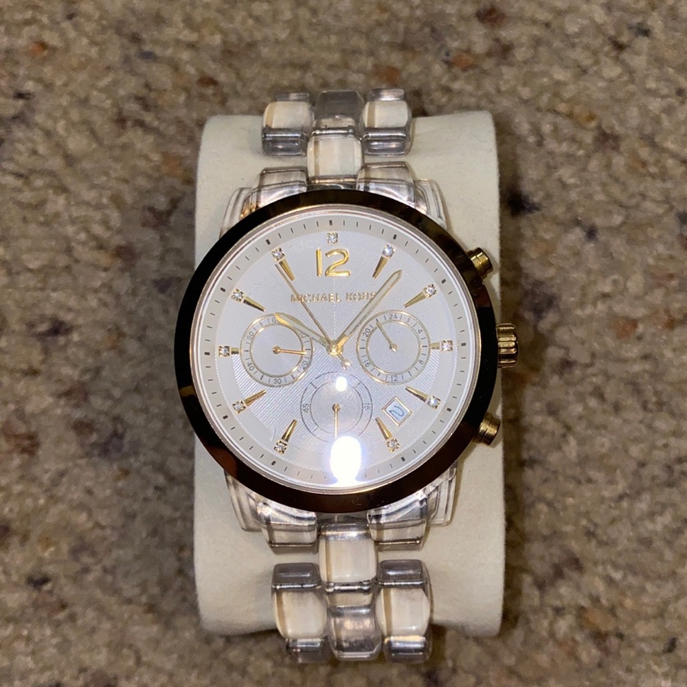 Gold & Clear MK watch